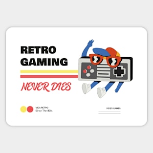 Retro Gamer Never Die Sticker